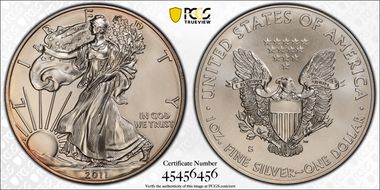 2011-S $1 Silver Eagle 25th Anniversary Set MS69