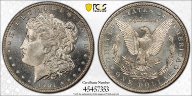 1901-O $1 MS65PL