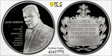 2022 Medal Jackie Robinson Silver Official US Coin & Medal Set First Strike PR69DCAM