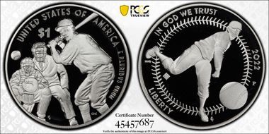 2022-P $1 Negro Leagues Baseball w/100 Privy First Strike PR70DCAM