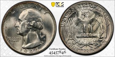 1944-S 25C DDO, FS-101 MS67