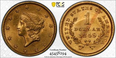 1849 G$1 No L MS62