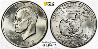 1972-S $1 Silver MS66