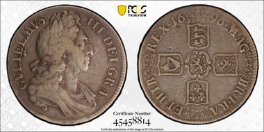 1696 Crown S-3470 1st Bust VF25