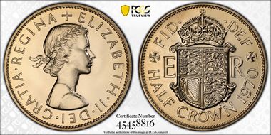 1970 1/2 Cr S-4145 PR66