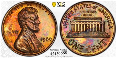 1960 1C Small Date PR65BN
