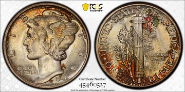 1945-D 10C D/Horiz D FS-506 (010.95) MS66