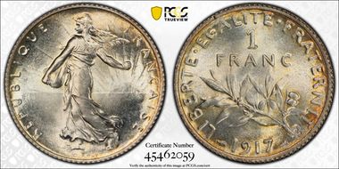 1917 1 Fr Gad-467 F-217 MS67