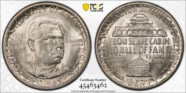 1951 50C Booker T. Washington MS66