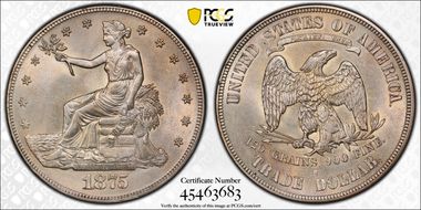 1875-S T$1 Type I/I MS63