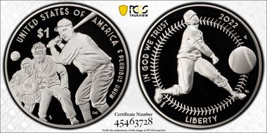 2022-P $1 Negro Leagues Baseball PR69DCAM