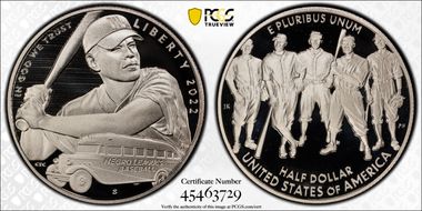 2022-S 50C Negro Leagues Baseball PR70DCAM