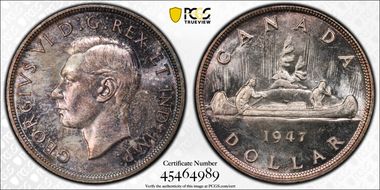 1947 S$1 Blunt 7 MS65