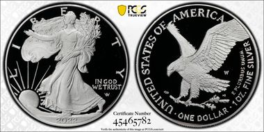 2022-W  $1 Silver Eagle Congratulations Set PR69DCAM