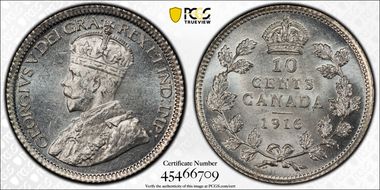1916 10C MS65