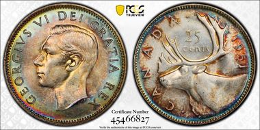 1951 25C High Relief MS65