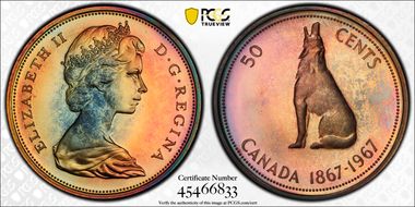 1967 50C Medal Alignment PR67