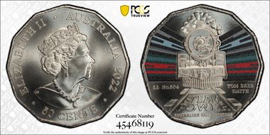 2022 50C SA Railways No. 504 Tom Barr Smith Colorized MS69