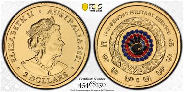 2021-C $2 Indigenous Military Service Colorized MS67