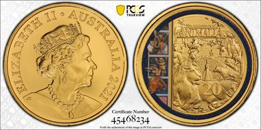 2021 20C Animalia 35th Ann. Gold Plated MS67