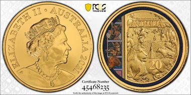 2021 20C Animalia 35th Ann. Gold Plated MS68
