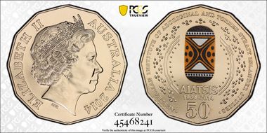 2014 50C AIATSIS Colorized MS69