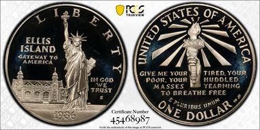 1986-S $1 Statue Of Liberty PR69DCAM