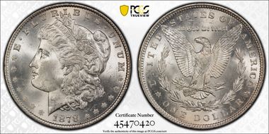 1878 7TF $1 Reverse of 1879 MS64