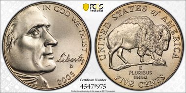 2005-D 5C Bison MS65