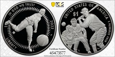 2022-P $1 Negro Leagues Baseball w/100 Privy First Strike PR69DCAM