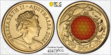 2022-C $2 Honey Bee Colorized MS67