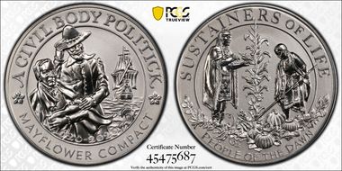 2020 Medal Mayflower 400th Anniversary Reverse Proof PR70