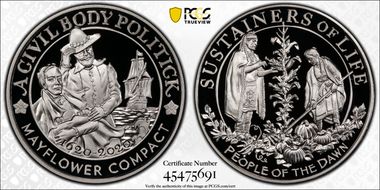 2020 AR Medal Mayflower 400th Anniversary U.S. Silver Proof Set PR70DCAM