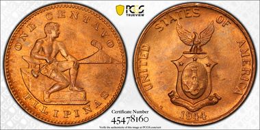 1944-S 1C KM-179 MS65RB