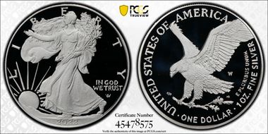 2022-W  $1 Silver Eagle Congratulations Set PR70DCAM