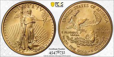 1996 $5 Gold Eagle MS69