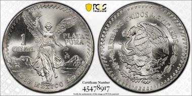 1986-Mo Onza Libertad Ag MS68