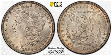 1882-O/S $1 Strong MS62
