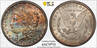 1887-S $1 AU58+