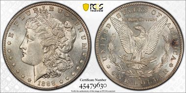 1888-S $1 AU58