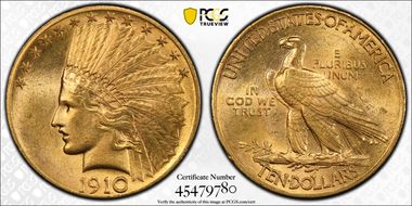 1910 $10 MS62