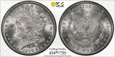 1896 $1 VAM 19, 8 in Denticle MS67