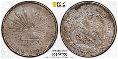 1900-Go RS Peso KM-409.1 AU53