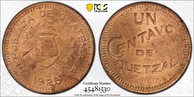 1925 1C KM-237a Bronze MS64RB