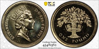 1987 £1 S-J5 English Design MS65