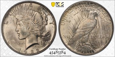 1922-D $1 MS65+