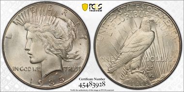 1935 $1 MS66+ 