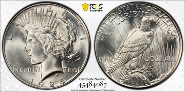 1925 $1 MS66