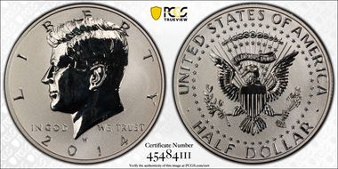 2014-W 50C Reverse Proof 50th Anniversary Set PR68