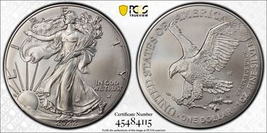 2022-W $1 Burnished Silver Eagle First Strike SP70